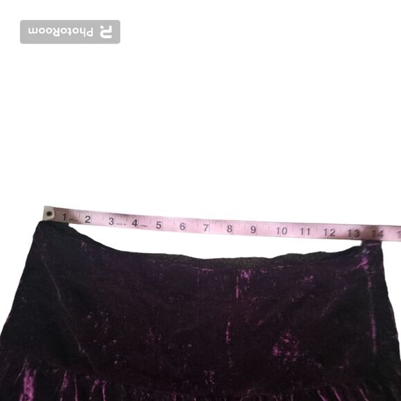 STARCITY BURGUNDY VELVET SKIRT - 7 - Picture 7 of 8